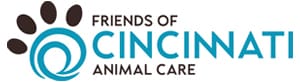 A logo for friends of cincinnati animal care and control.